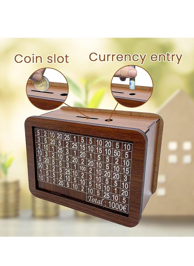Generic Hot Sale Money Box with Counter Wooden Piggy Bank Coin Savings Box Wooden Crafts  - Image 2