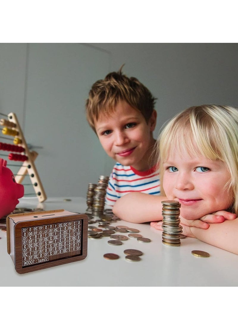 Generic Hot Sale Money Box with Counter Wooden Piggy Bank Coin Savings Box Wooden Crafts  - Image 3