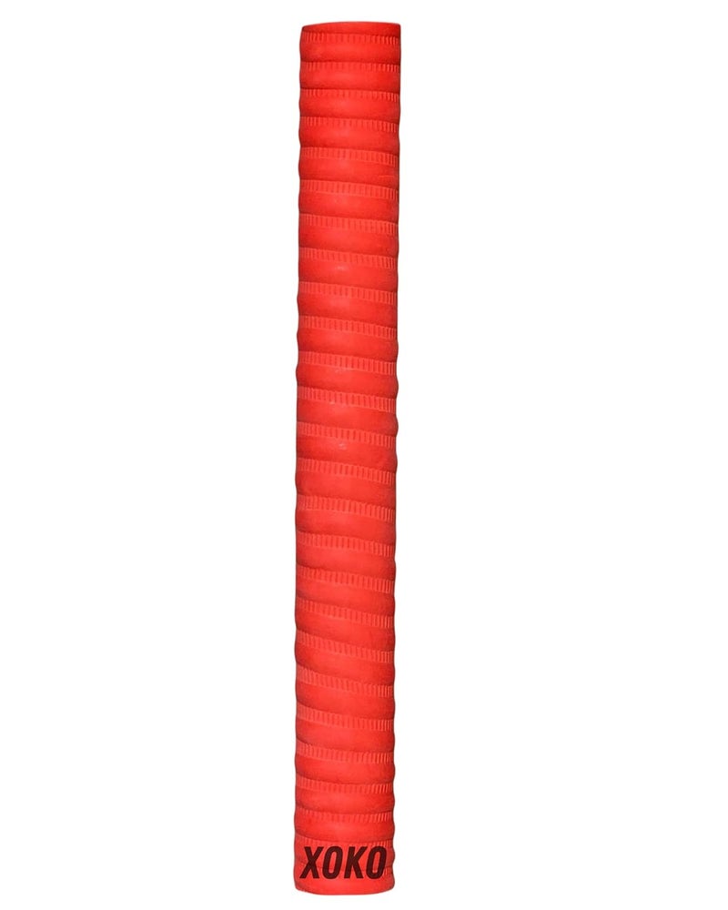 xoko Cricket Bat Coil Grip, Anti-Slip Rubber Handle, Ultra Tacky Performance Grip for Enhanced Control, Pack of 1 (RED) - Image 1