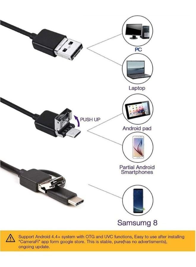 EasyLife 10M Mini USB Car Endoscope Camera 5.5Mm Flexible Rigid Cable Snake Endoscope Inspection Camera for Android Smartphone PC - Image 3