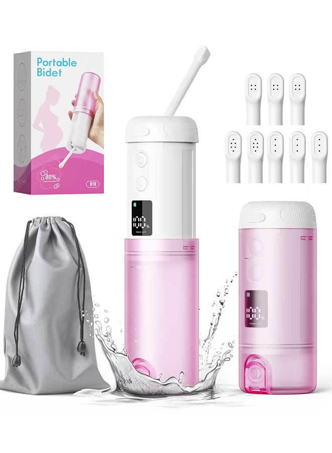 Ultra-Portable High pressure Electric Travel Shattaf Bidet, USB Rechargeable,with 8 Nozzles, 3Spray Modes - Perfect for Camping, Desert Trips, Airplanes, Trains & Personal Hygiene - Image 1