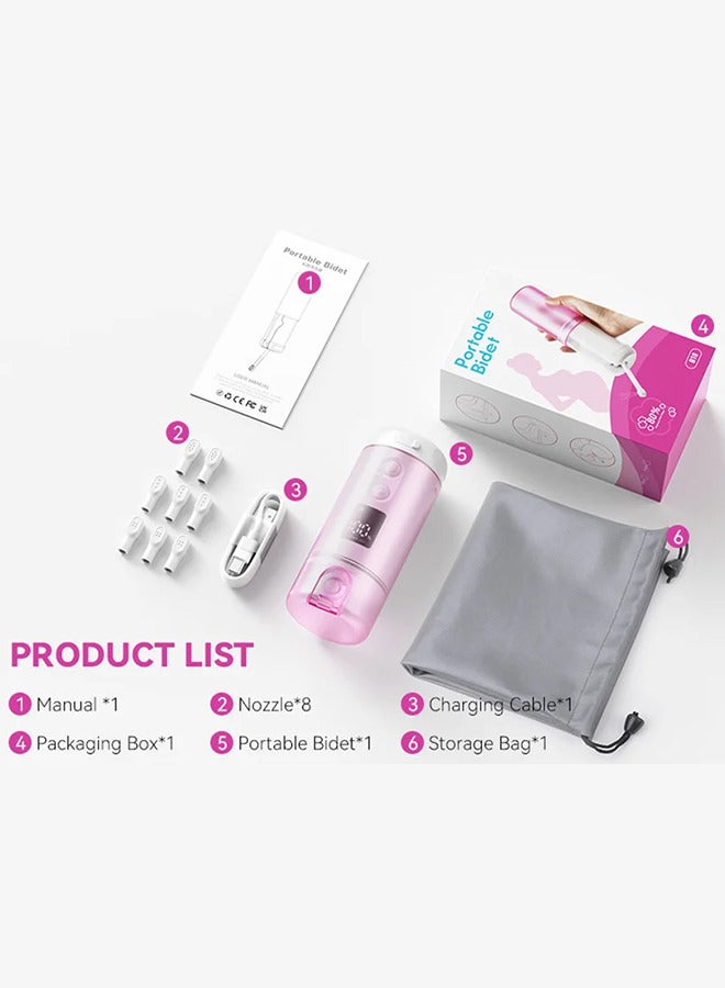 Ultra-Portable High pressure Electric Travel Shattaf Bidet, USB Rechargeable,with 8 Nozzles, 3Spray Modes - Perfect for Camping, Desert Trips, Airplanes, Trains & Personal Hygiene - Image 5