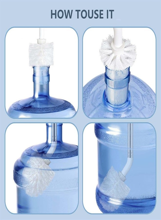 JENICO WORLD Can, Jar, Bottle Cleaning Brush/L-Shaped Design 360° Rotating Flexible Handle Cleaner Brush/20 LTR Water Can Corner Cleaning Brush Rounded Extra Long Bottle Brush Kitchen Home (Pack of 1) - Image 3