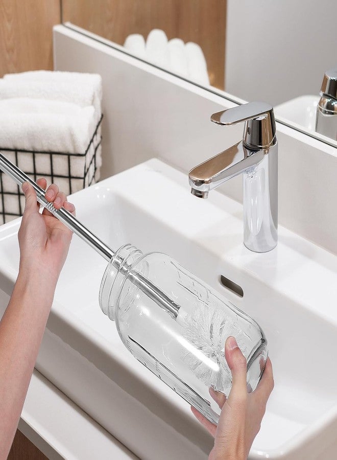 JENICO WORLD Can, Jar, Bottle Cleaning Brush/L-Shaped Design 360° Rotating Flexible Handle Cleaner Brush/20 LTR Water Can Corner Cleaning Brush Rounded Extra Long Bottle Brush Kitchen Home (Pack of 1) - Image 2