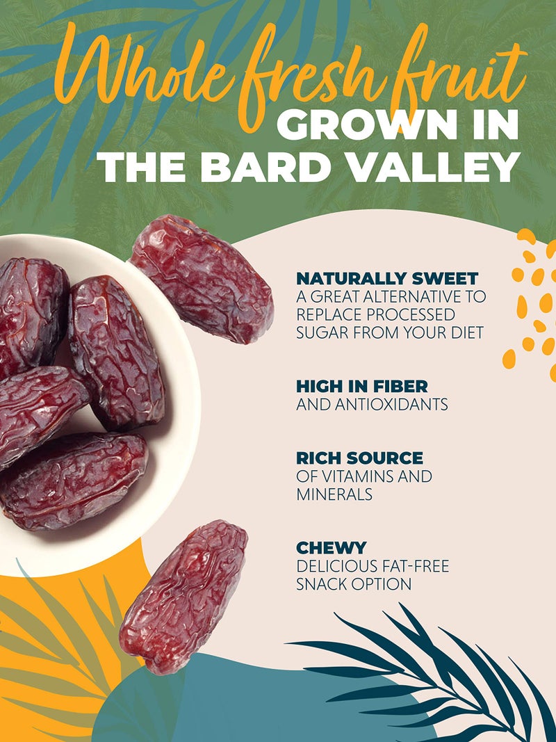 Natural Delights Medjool Dates - Jumbo USDA Certified Organic Pitted Dates Medjool, Non-GMO Verified, Good Source of Fiber, Naturally Sweet Fruit Snack, Perfect for On-the-Go - Organic Medjool Dates Pitted, 12 oz Container - Image 5
