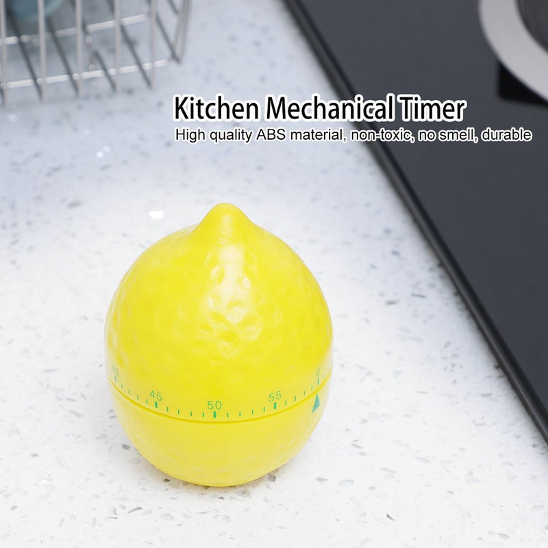 Kitchen Mechanical Timer Manual Lemon Shape Counters for Home Cooking Timing Tool - Image 4