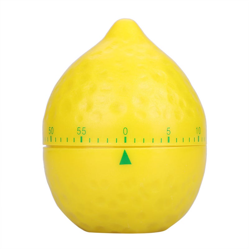 Kitchen Mechanical Timer Manual Lemon Shape Counters for Home Cooking Timing Tool - Image 1