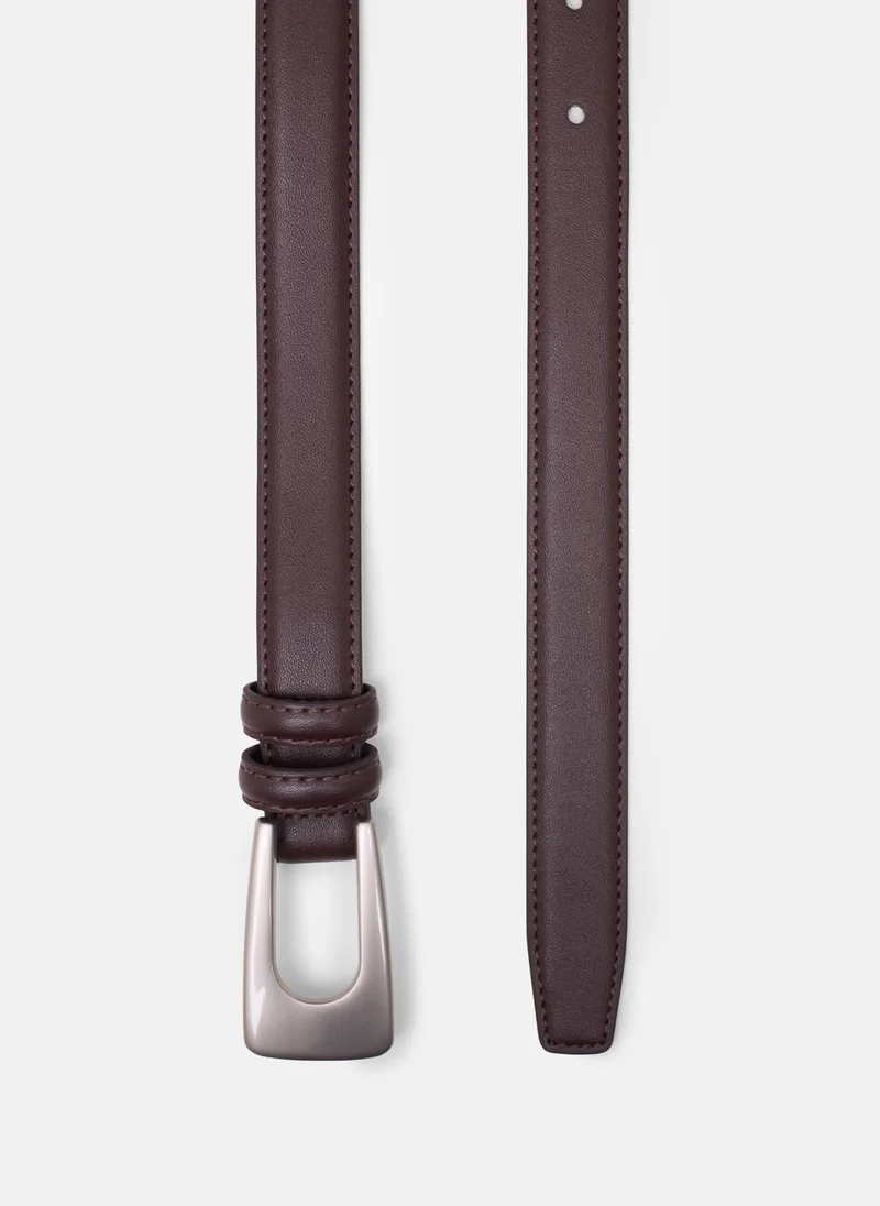 Lichi  Slim leather belt with matte buckle for Women | Best Price UAE