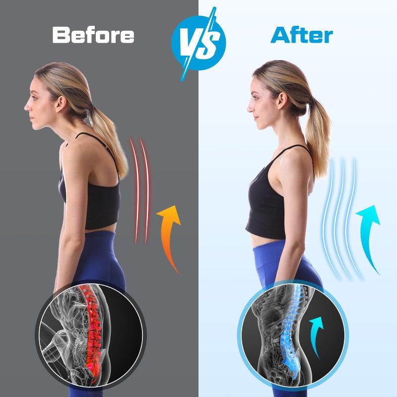 نينكا Neenca Professional Back Brace for Dernized Disc Lower Back Pain Refensing Strain | حزام الدعم القطني القابل للتعديل للرجال والنساء | مثالي لرفع العمل في تصحيح الموقف ، جنف ، جنف ، رمادي xx-large) - Image 4