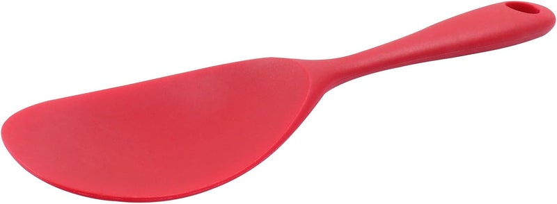 Coufce Red Silicone Rice Paddle Spoon Heat Resistant Rice Spoon Non Stick Rice Spatula Food Grade Kitchen Gadget Rice Scoop for Rice and Mashed Potato Dishwasher Safe - Image 4