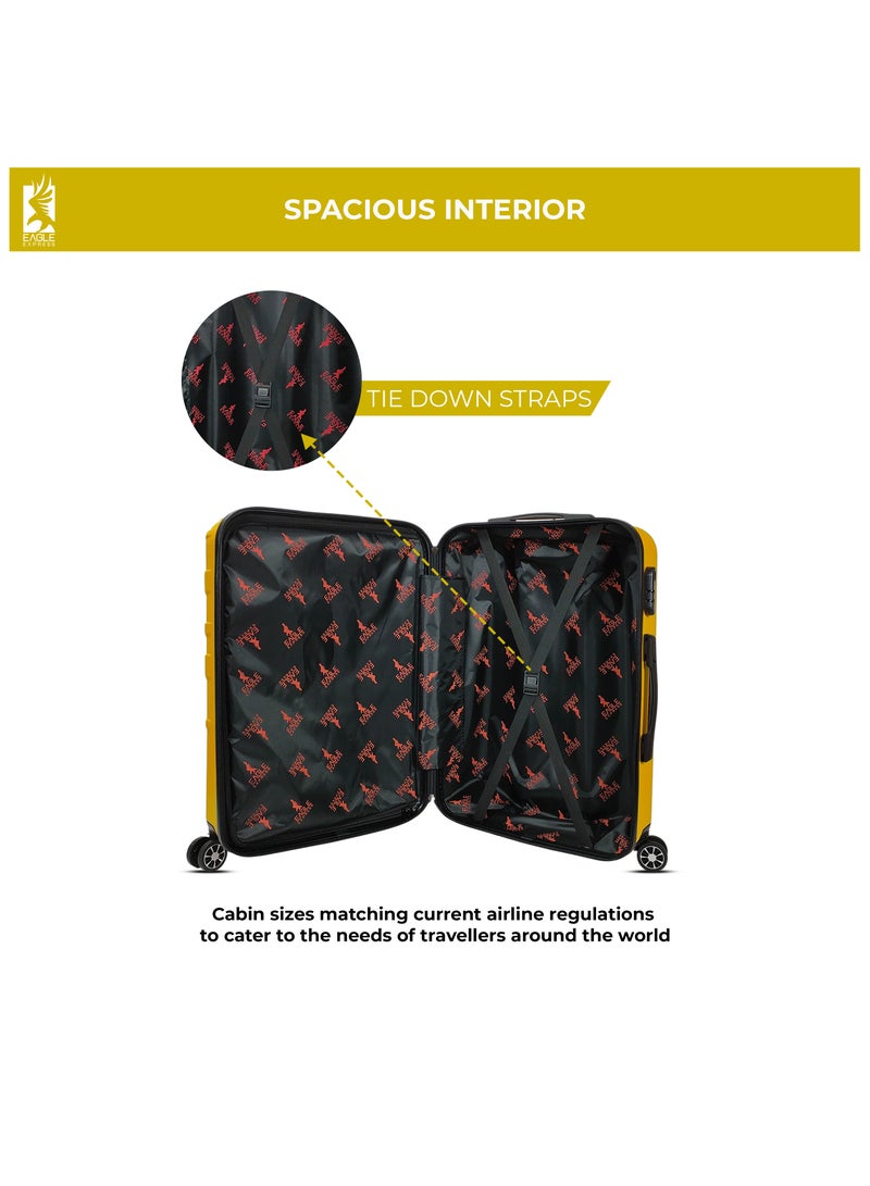 Eagle Express Aura 28-Inch Hard Trolley - Yellow - High Impact - Free Protective Cover - 1-Year Warranty - Image 5