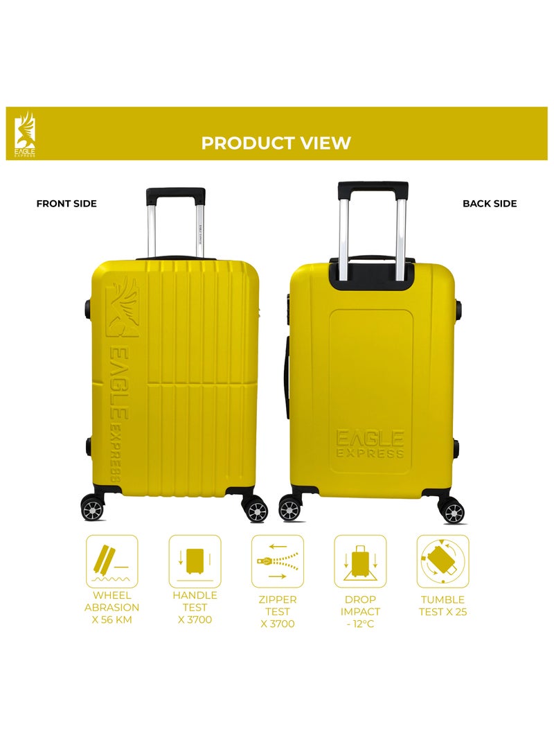 Eagle Express Aura 28-Inch Hard Trolley - Yellow - High Impact - Free Protective Cover - 1-Year Warranty - Image 2