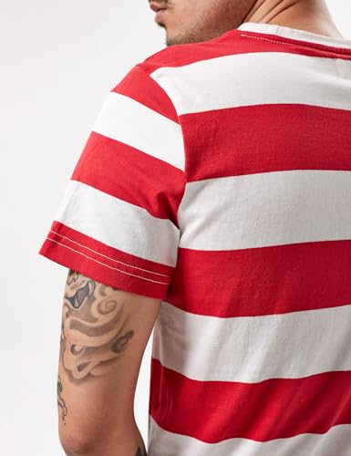 Zbrandy Wide Striped T Shirt for Men Sailor Tee Red White Black Navy Stripes Top Basic - Image 5