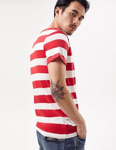 Zbrandy Wide Striped T Shirt for Men Sailor Tee Red White Black Navy Stripes Top Basic - Image 2