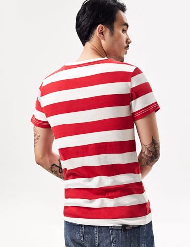 Zbrandy Wide Striped T Shirt for Men Sailor Tee Red White Black Navy Stripes Top Basic - Image 3
