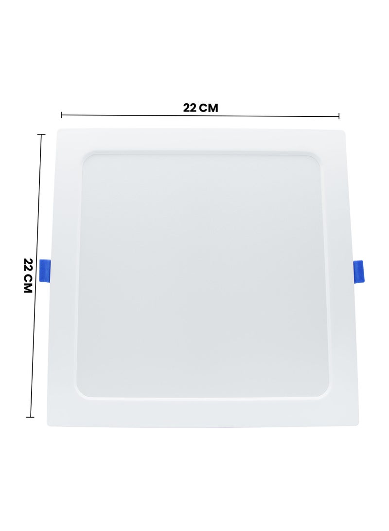 Duravel Panel Light 22W LED Ceiling Light, White, 22 x 22 Square Flat Panel Lamp for Home Improvement Kitchen Living Room Office Supermarket - Image 2
