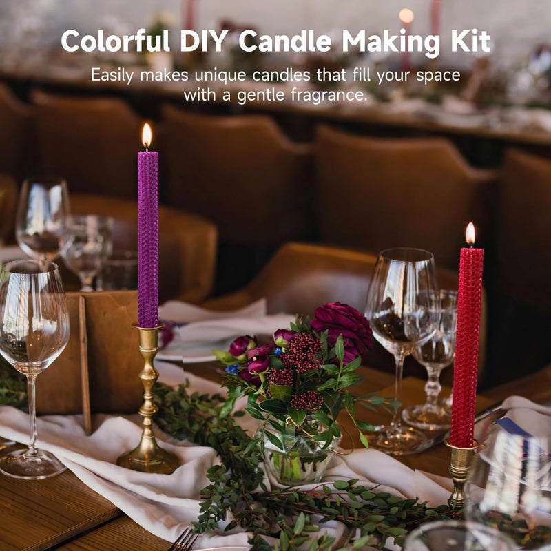 24 Beeswax Sheets Candle Kit, Fun Crafting - Image 5