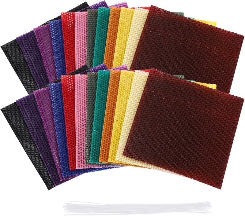 24 Beeswax Sheets Candle Kit, Fun Crafting - Image 4