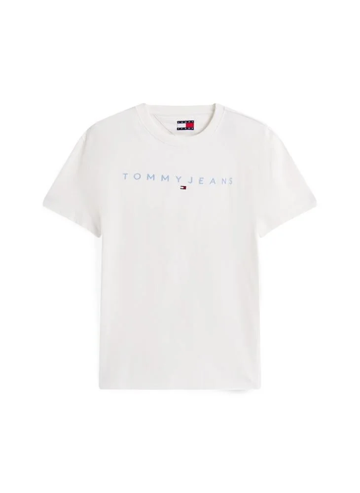 TOMMY JEANS Linear Logo Embroidery Jersey T-Shirt