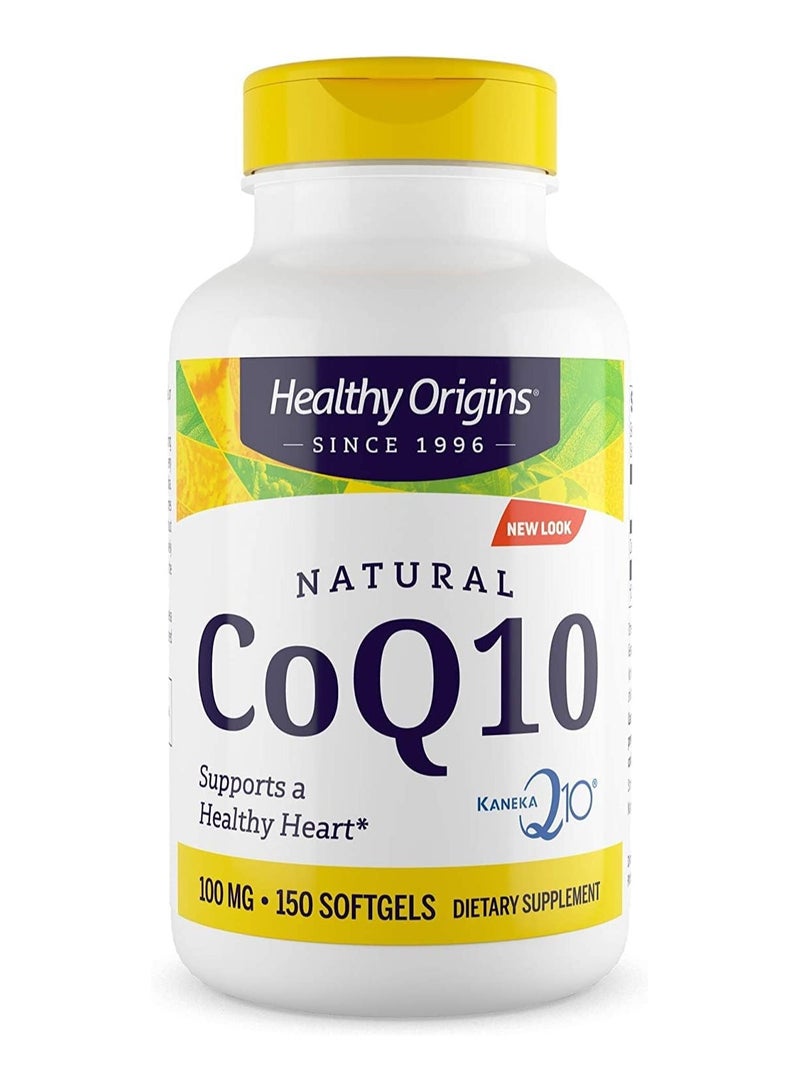 Healthy Origins NATURAL COQ10 Supports heart and circulatory health GMO-NON 100 MG - 150 SOFTGELS DIETARY SUPPLEMENT - Image 1