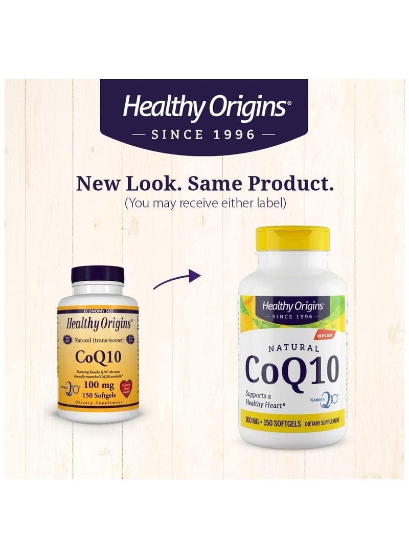 Healthy Origins NATURAL COQ10 Supports heart and circulatory health GMO-NON 100 MG - 150 SOFTGELS DIETARY SUPPLEMENT - Image 4