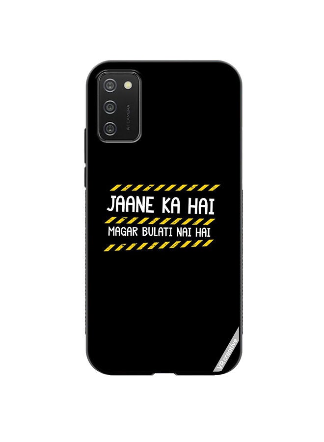VR CREATIVE Protective Case Cover For Samsung Galaxy A02s Jaane Ka Hai Design Multicolour - Image 1