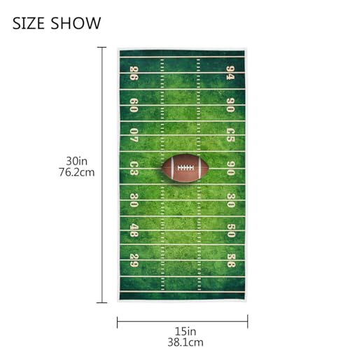 Vdsrup Grunge American Football Hand Towels Sports Field Towel Soft Bath Bathroom Towels Thin Guest Kitchen Tea Towels Dish Washcloths Housewarming Gifts 16 X 30 in - Image 3