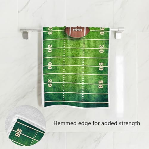 Vdsrup Grunge American Football Hand Towels Sports Field Towel Soft Bath Bathroom Towels Thin Guest Kitchen Tea Towels Dish Washcloths Housewarming Gifts 16 X 30 in - Image 2