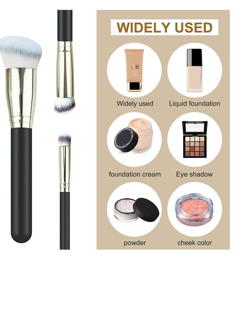 SYOSI 3 PCS Foundation Concealer Brushes Under Eye Mini Angled Brush Nose Contour Brush Small Makeup Foundation Brushes for Blending Liquid Cream and Powder Buffing Stippling - Image 3