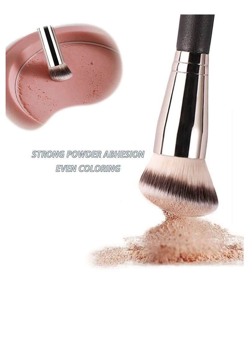 SYOSI 3 PCS Foundation Concealer Brushes Under Eye Mini Angled Brush Nose Contour Brush Small Makeup Foundation Brushes for Blending Liquid Cream and Powder Buffing Stippling - Image 4