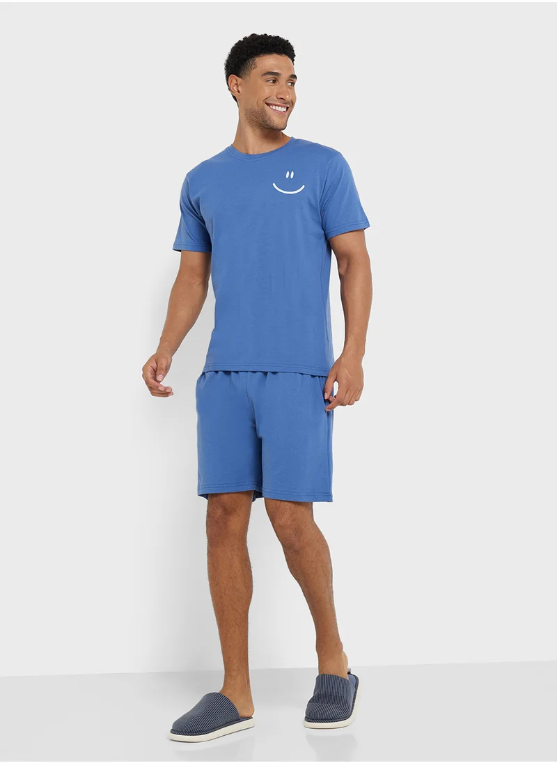 سفنتي فايف Nightwear T-Shirt & Shorts Sets