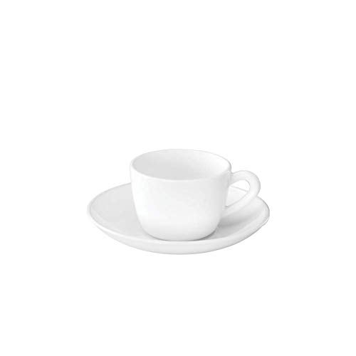 SkyKey Bone China Plain Solid Tea Coffee Cup and Saucer Set- Pack of 12, (White, 150ML) - Image 2