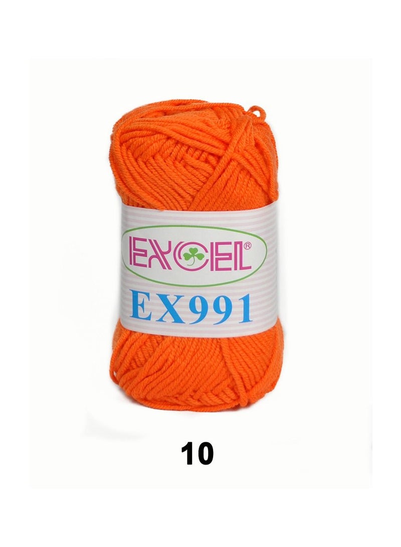 Excel Crochet EX991 Yarn 10 Orange