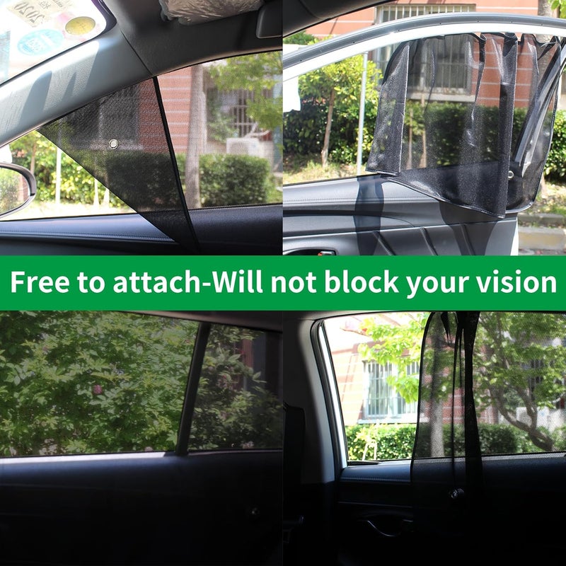 Ovege Magnetic Car Window Shades - 2pcs Universal Mesh Sun Shade for Front Seats - Image 3