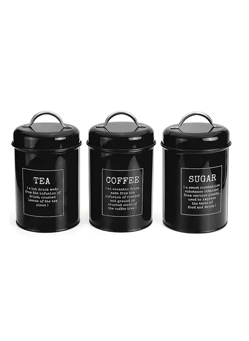 Arabest - Coffee Can Sealed Container, Kitchen Jar Set with Lid, Metal Coffee Canisters for Tea Coffee and Sugar Storage - Image 1