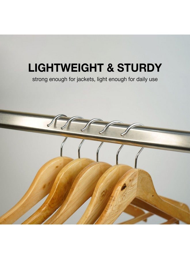 SuperGeneriX SuperGeneriX Premium Solid Wooden Hangers (Pack of 20) | Durable Clothes Hangers with Non-Slip Bar, Cut Notches & 360° Swivel Hook for Heavy Coats, Suits, Shirts & Dresses - Smooth Finish (Beige)  - Image 3