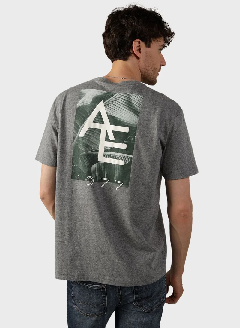 American Eagle Logo Detailed Crew Neck T-Shirt