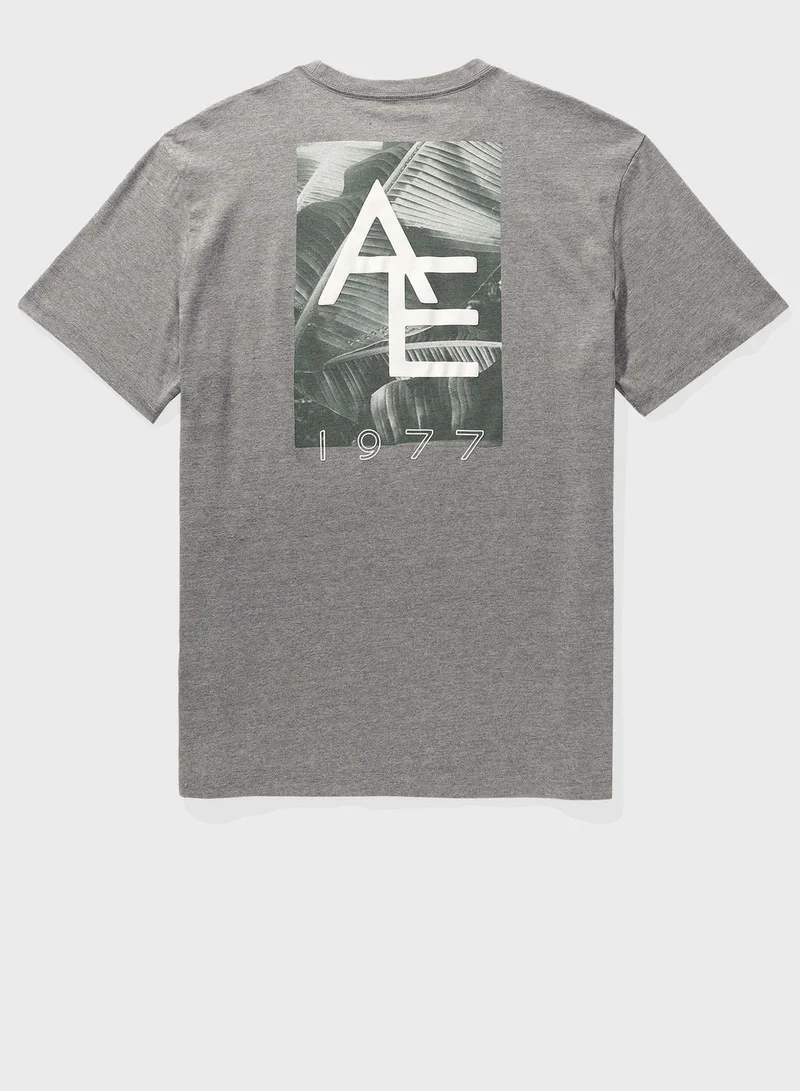 American Eagle Logo Detailed Crew Neck T-Shirt