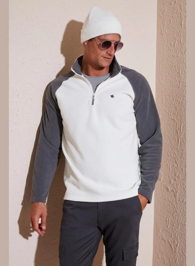 Buratti  Buratti Slim Fit Half Zipper Winter Coat Men's Polar Fleece 5906055 for Men | Best Price UAE