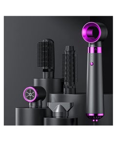 Fast Dry Negative Ionic Hairdryer, Professional Negative Ionic Hair Dryer, with 5 Styling Diffusers, 3 Heat 2 Speed Settings and Cool Button, for Curly and Straight Hair (Dark Grey)