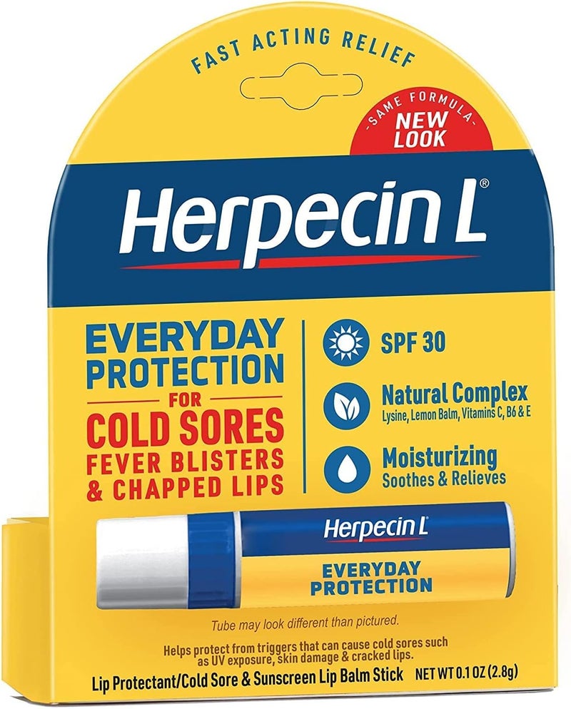 herpecin l Herpecin-L Everyday Protection Lip Balm Stick SPF 30 for Cold Sores, Fever Blisters & Chapped Lips - Pack of 5 - Image 2