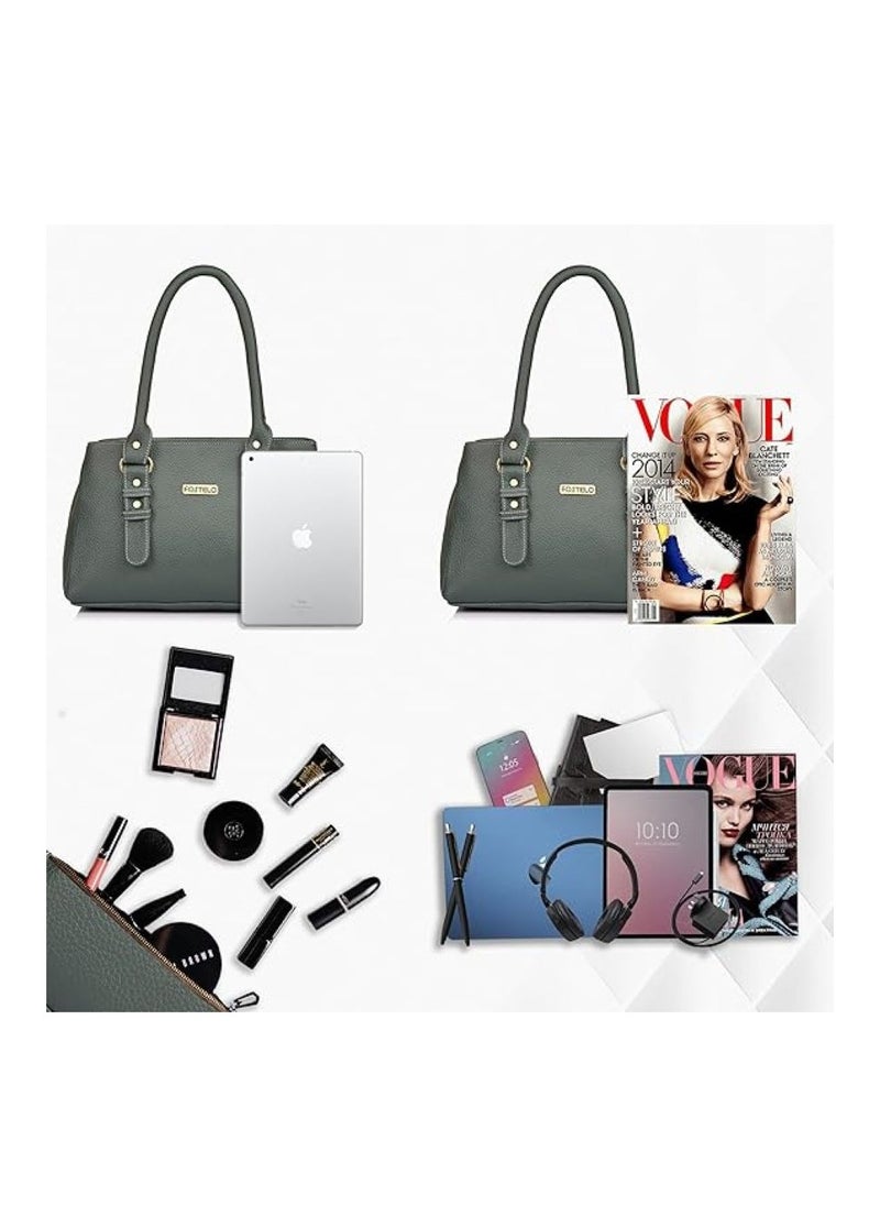 Fostelo - Women's Polyurethane Westside Handbag With 3 Zip Compartments, 1 Inside Zip Pocket And Back Zip Pocket - Image 1