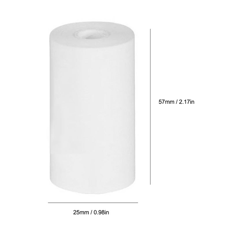 10 Rolls White Blank Thermal Paper Roll 57x25mm/2.17x0.98in Photo Picture Receipt Memo Printing Compatible with Pocket Printer - Image 5