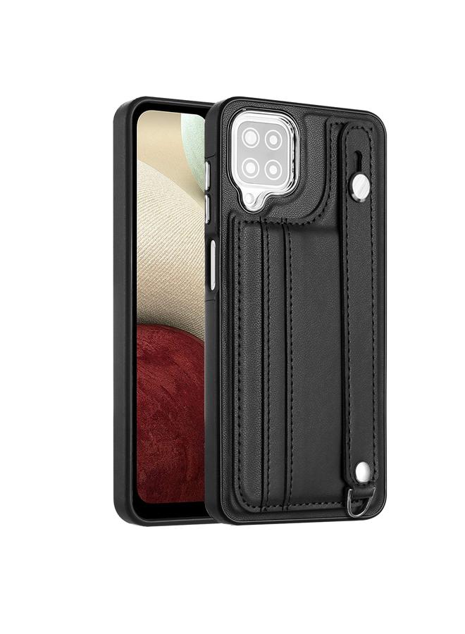 S-TOP Case For Samsung Galaxy A12 4G / M12 Shockproof Leather Phone Case with Wrist Strap - Image 1