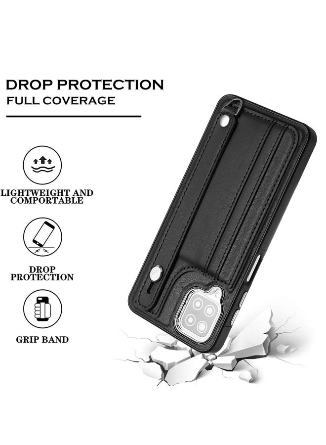S-TOP Case For Samsung Galaxy A12 4G / M12 Shockproof Leather Phone Case with Wrist Strap - Image 4