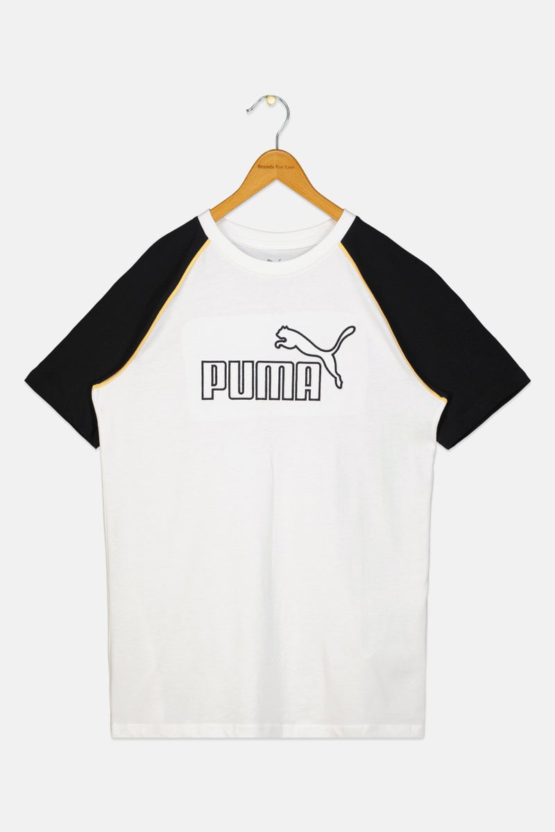 PUMA Kids Boy Sportswear Fit Short Sleeve Training T-Shirt, White - Image 2