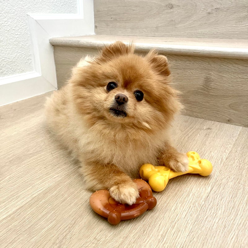 Nylabone Power Chew Toy Bundle, Cute Dog Toys for Aggressive Chewers, Filet Mignon, Cheese, and Bacon Flavors, Small Dogs - Up to 25 lbs, 3 Pack - Image 2