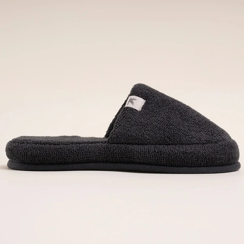 Penelope 100% Cotton Towel Slippers 42-43 Anthracite - Noa Series