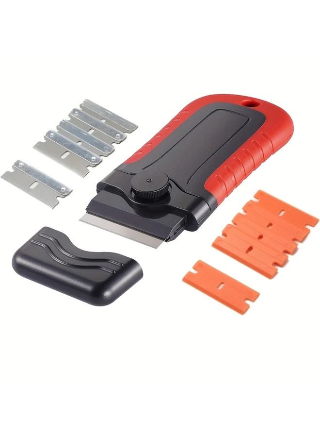 1 Set 2 in 1 Plastic Scraper Tool Non Scratch Blades for Hob Worktop Oven - Image 2