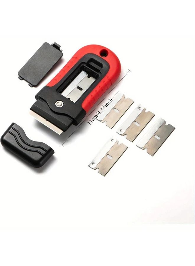 1 Set 2 in 1 Plastic Scraper Tool Non Scratch Blades for Hob Worktop Oven - Image 4